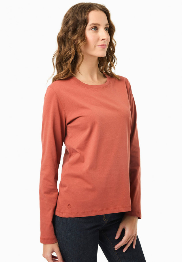 Women's Casual Long-Sleeved T-Shirt Cinnamon