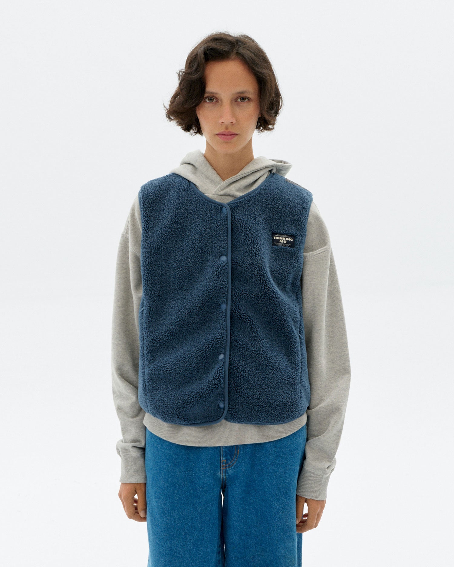 Jay Fleece Vest Blue