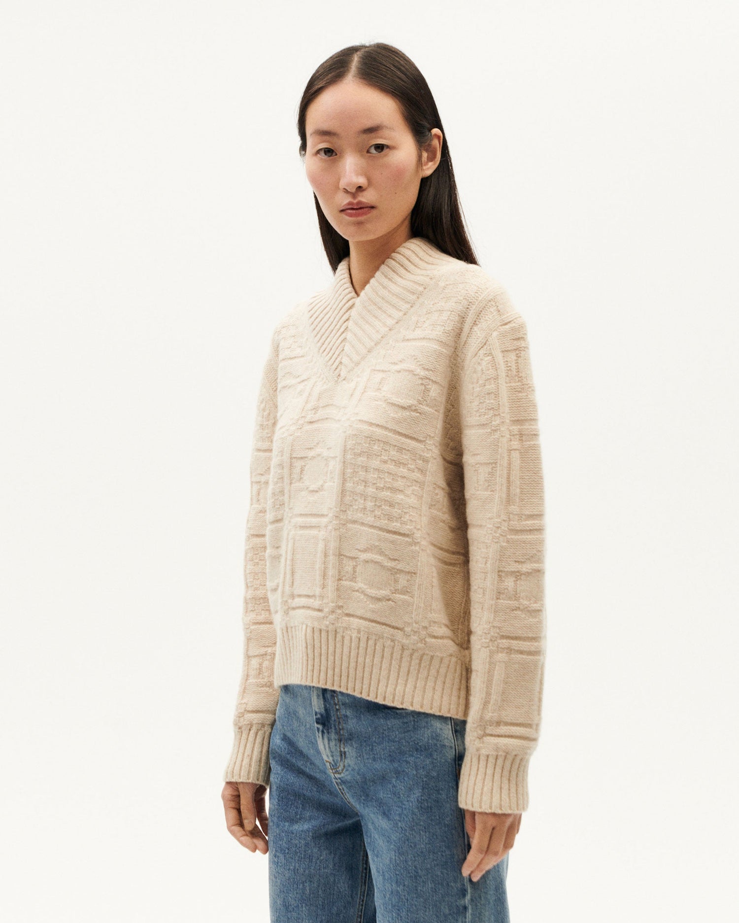 Ivory wool Miranda sweater