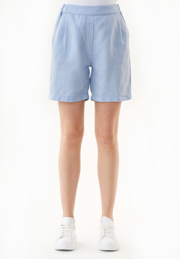Casual Lyocell/Linen Shorts Blue Indigo