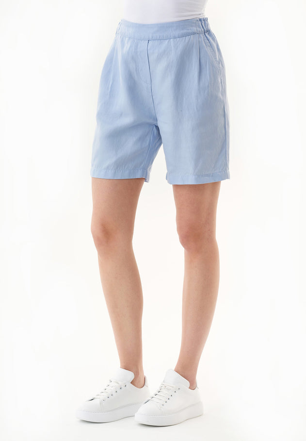 Casual Lyocell/Linen Shorts Blue Indigo
