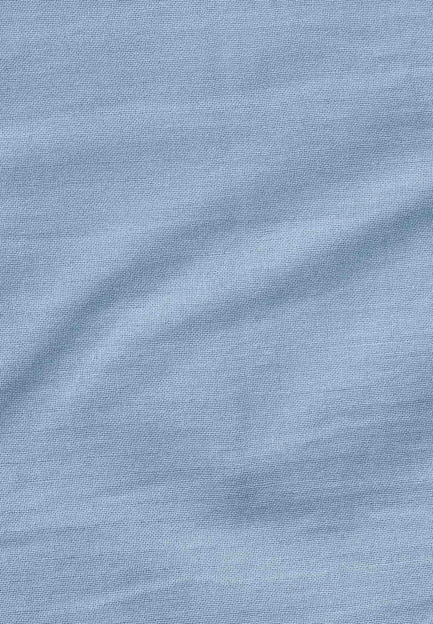 Short Sleeved Muslin Blouse Ice Blue