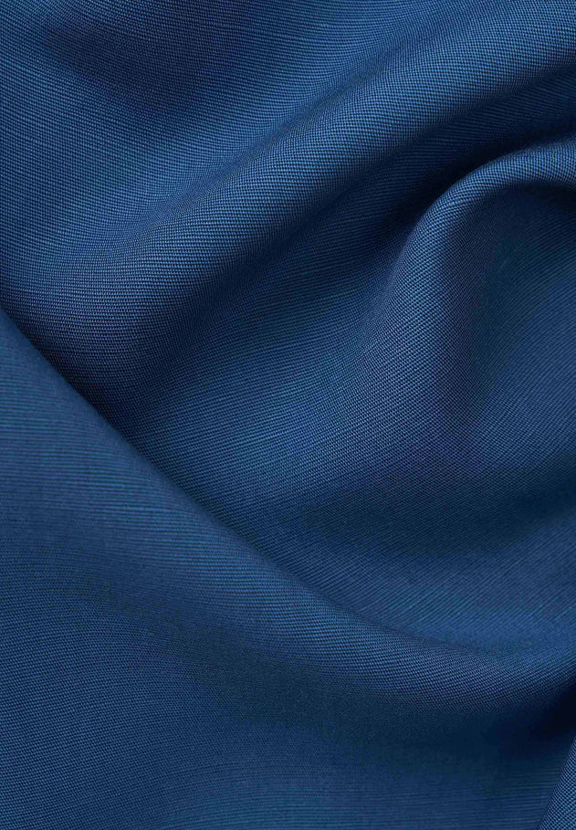 Linen-Lyocell Blend V-Neck Blouse Light Navy