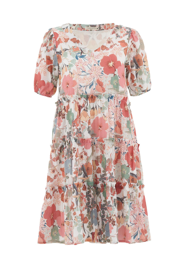 Patterned Organic Cotton Voile Dress Flower Garden