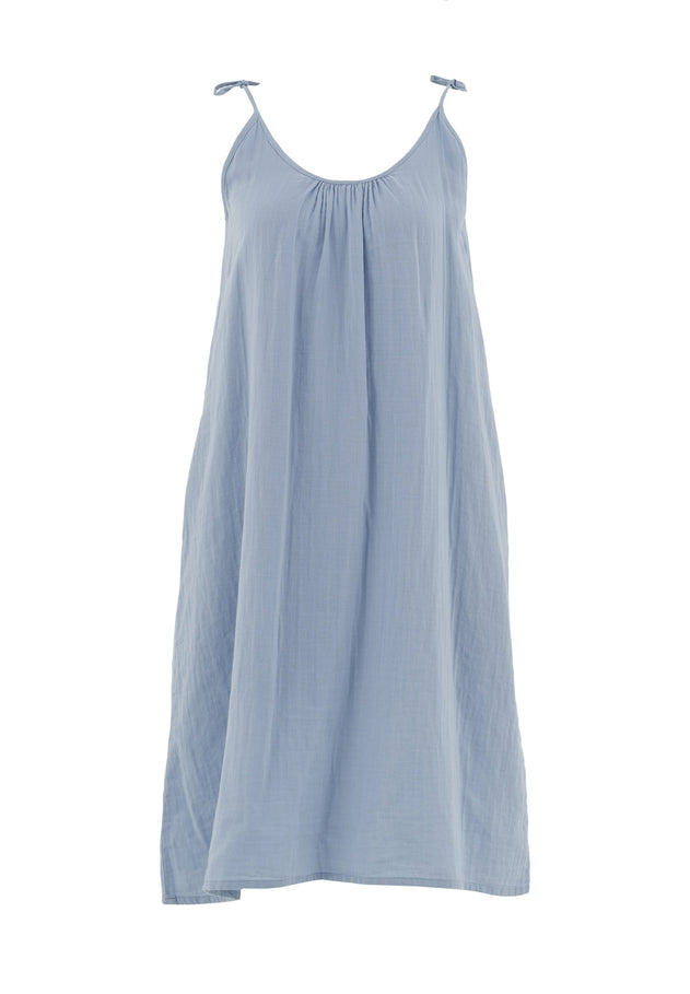 Muslin Summer Dress Ice Blue