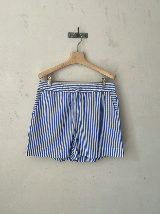 Striped Organic Cotton Shorts Blue/White