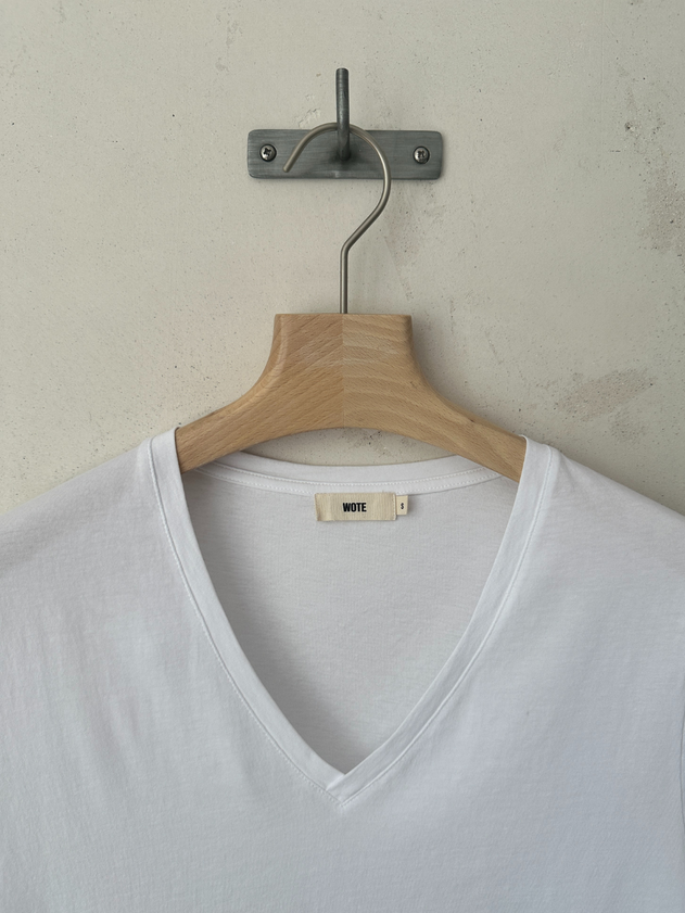 V-Neck Organic Cotton T-Shirt White