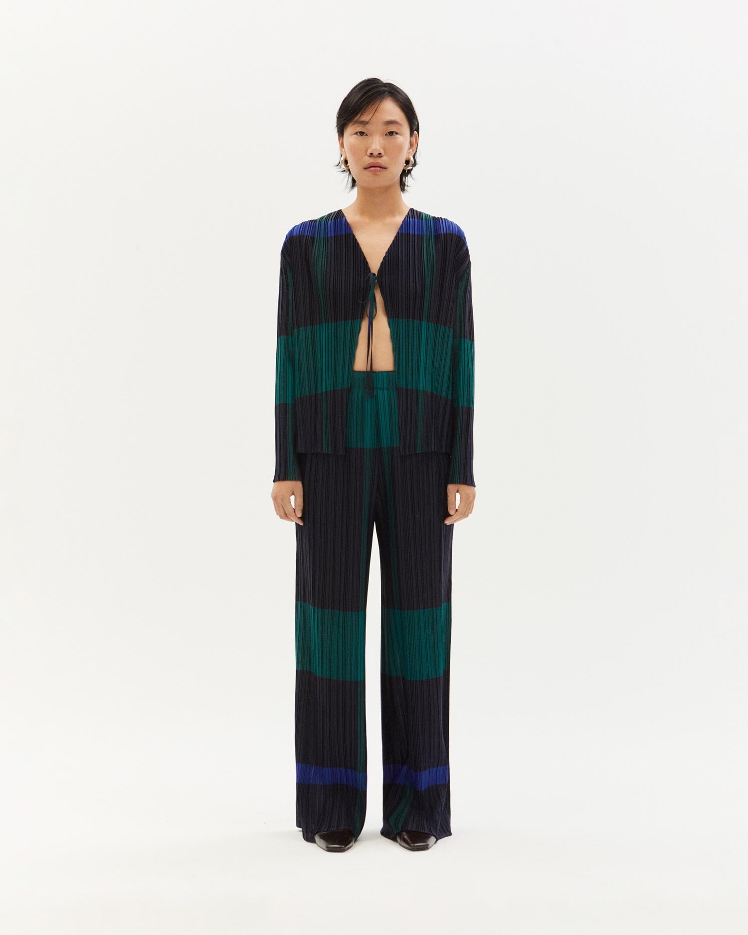 Maro Pleated Pants Blue Rochester