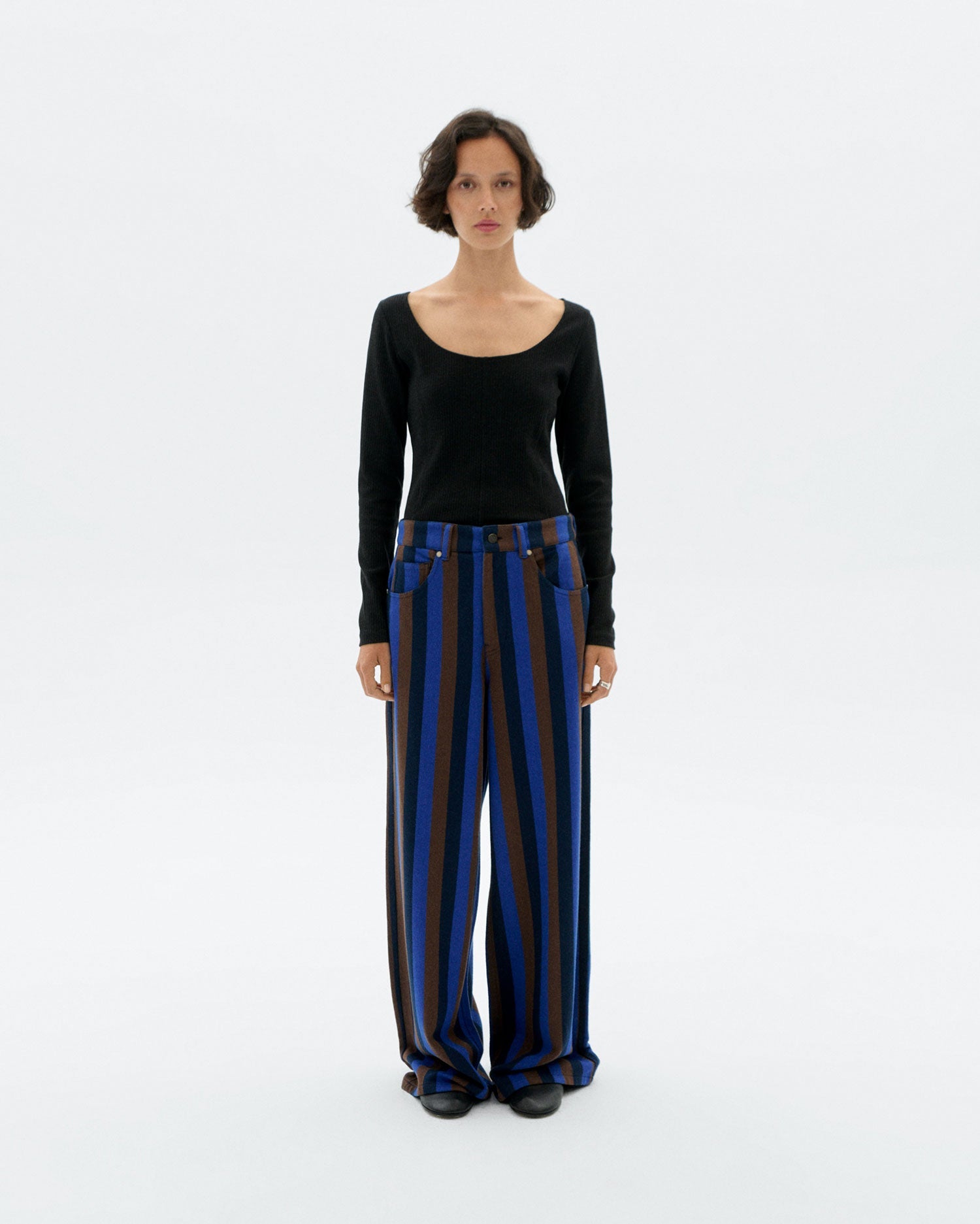 Totenham Hedda Pants wide Leg Blue Striped