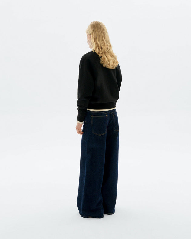 Bonnie Sweatshirt Black Retro Ecru Sun