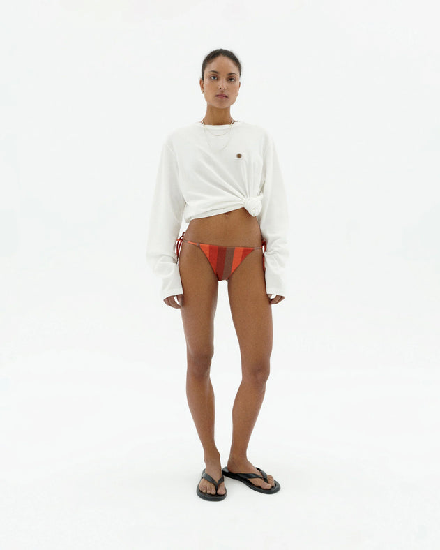 Palermo Bikini Bottom Striped Firesand