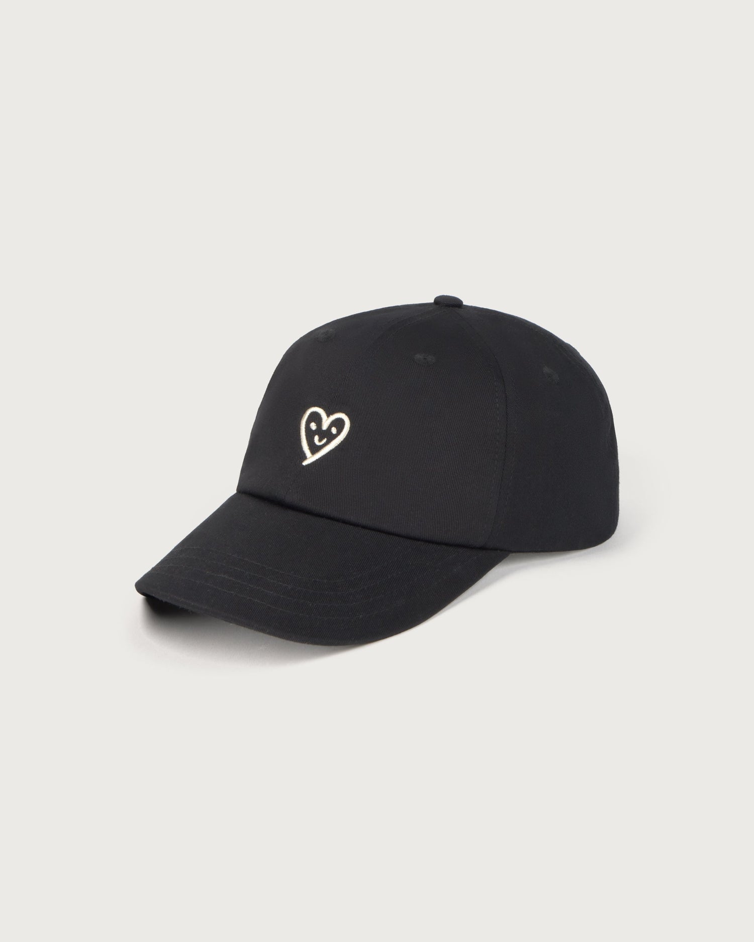 Cute Heart Cap Black