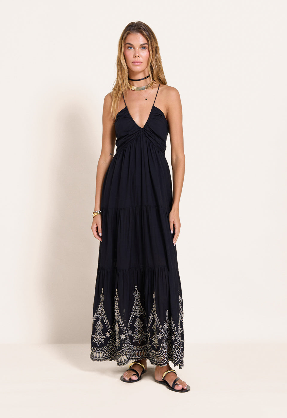 Zephyr Maxi Dress Onyx Black