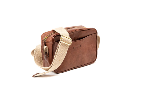 Leather Crossbody Sausalito Collection Tobacco