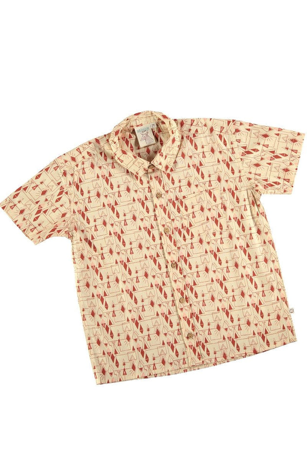 Kid's Poplin Shirt Geometric Print