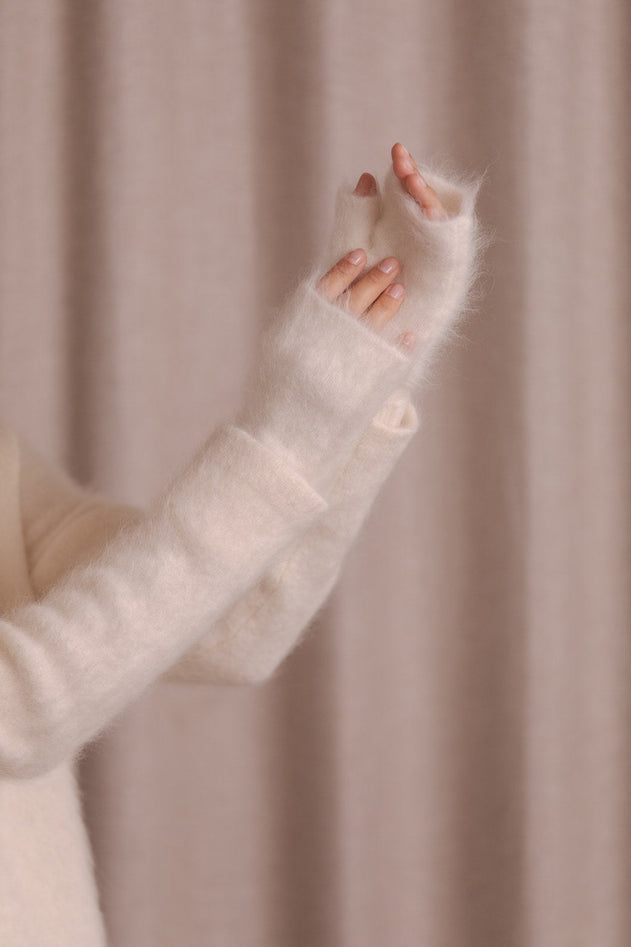 Alpaca Blend Gloves Cream