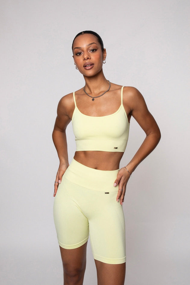 Bliss Push-Up Biker Shorts Butter Yellow