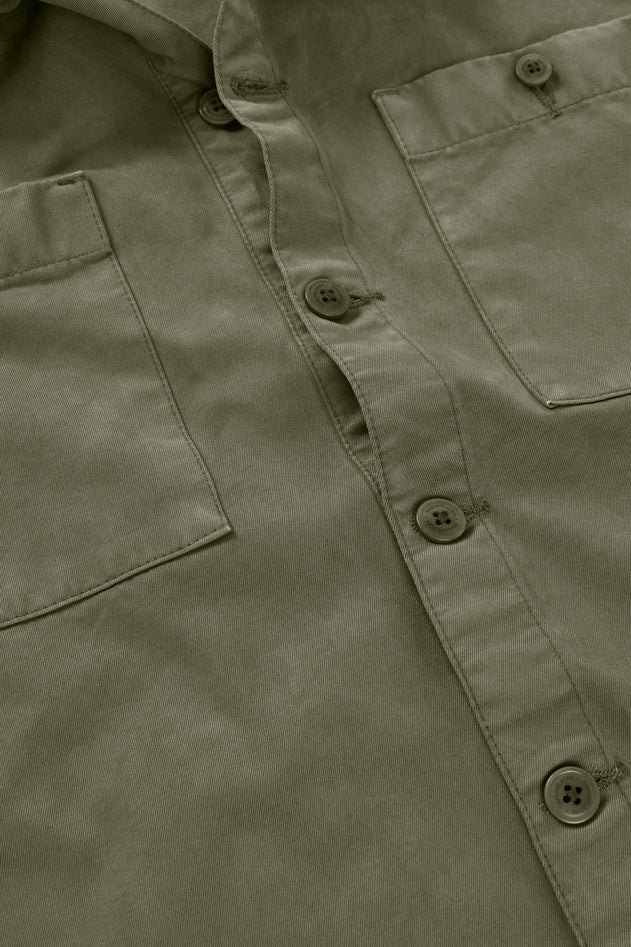 Helmut Unisex Organic Cotton Worker Overshirt Green
