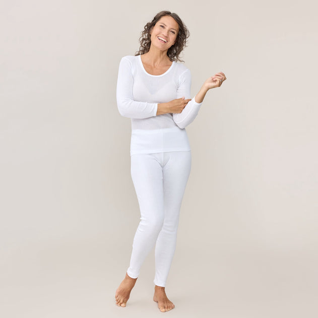 Tam Silk Women's Long Sleeve Shirt White