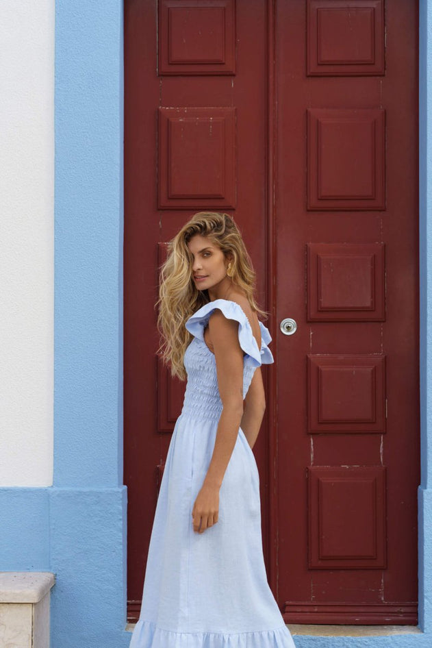 Bianca Dress Sky Blue - IVALO.COM