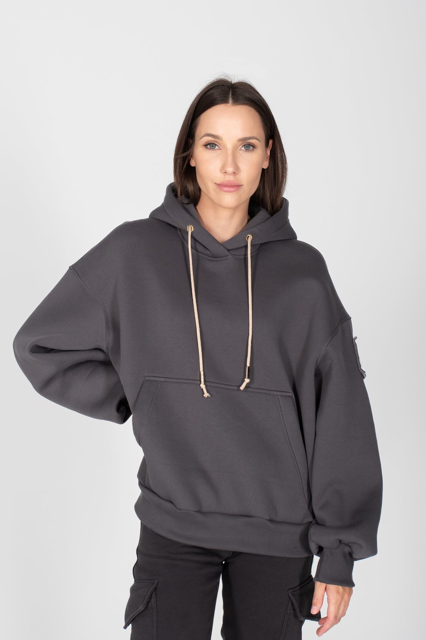 Kangaroo Pocket Hoodie Anthracite
