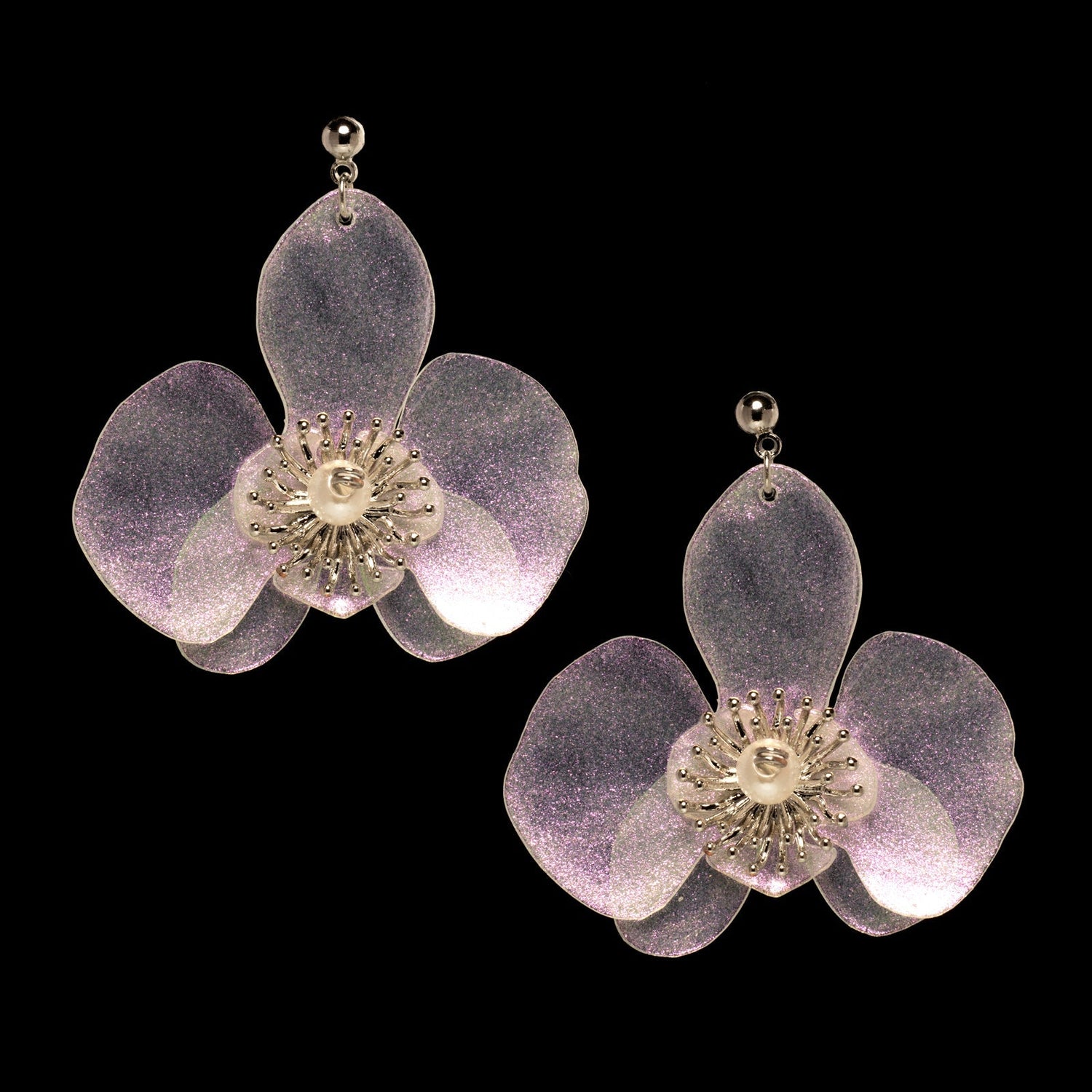 Butterfly Orchid Stud Earrings Stardust