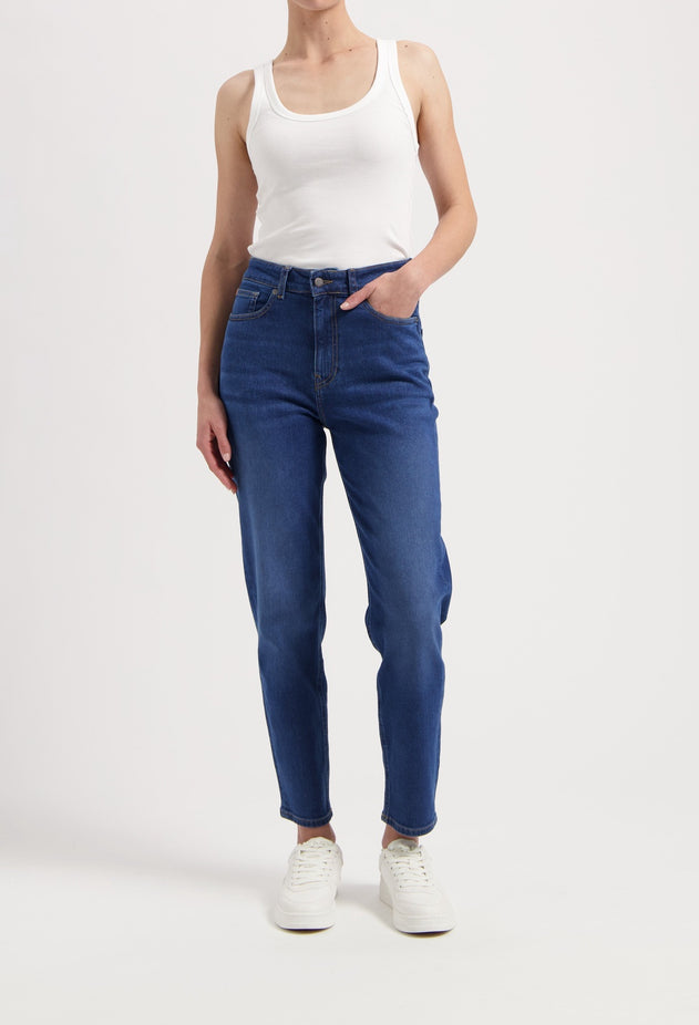 Mams High Tapered Jeans Stone Indigo