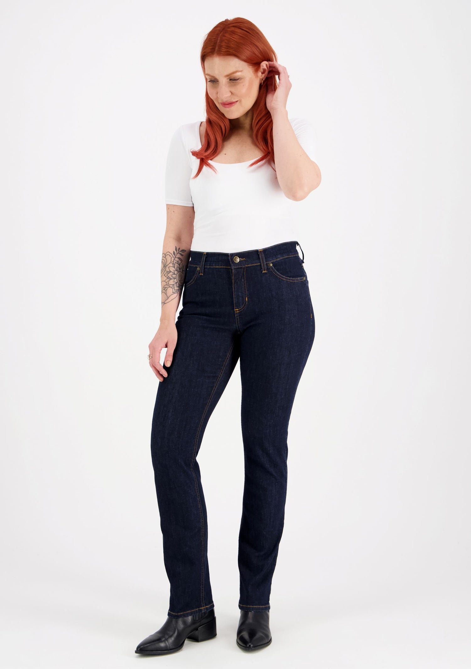 Carla Straight Fit Jeans Dark Blue