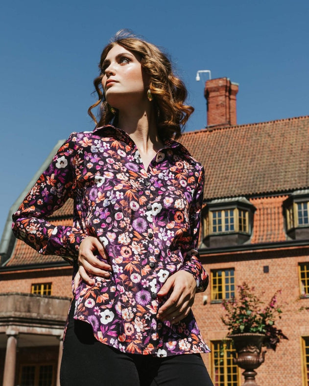 Chloe Button - up Shirt Violettes - IVALO.COM