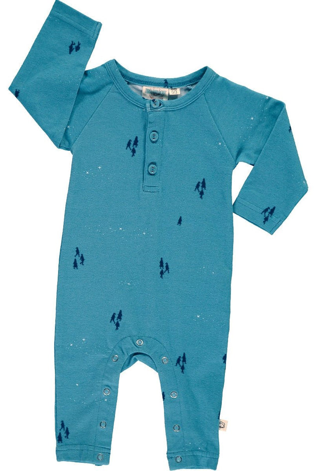 Baby's Long Sleeve Jumpsuit Opal Blue