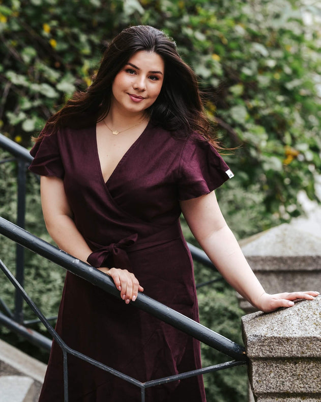 Annika Dress Merlot Red