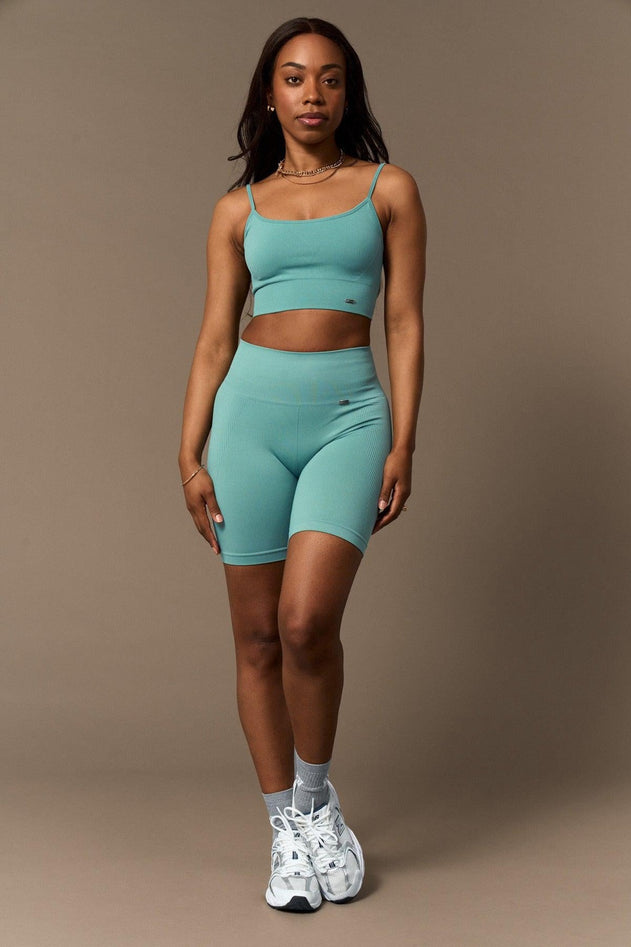 Bliss Push-Up Biker Shorts Smoke Blue