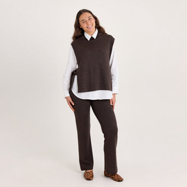 Straight Leg Merino Knit Trousers