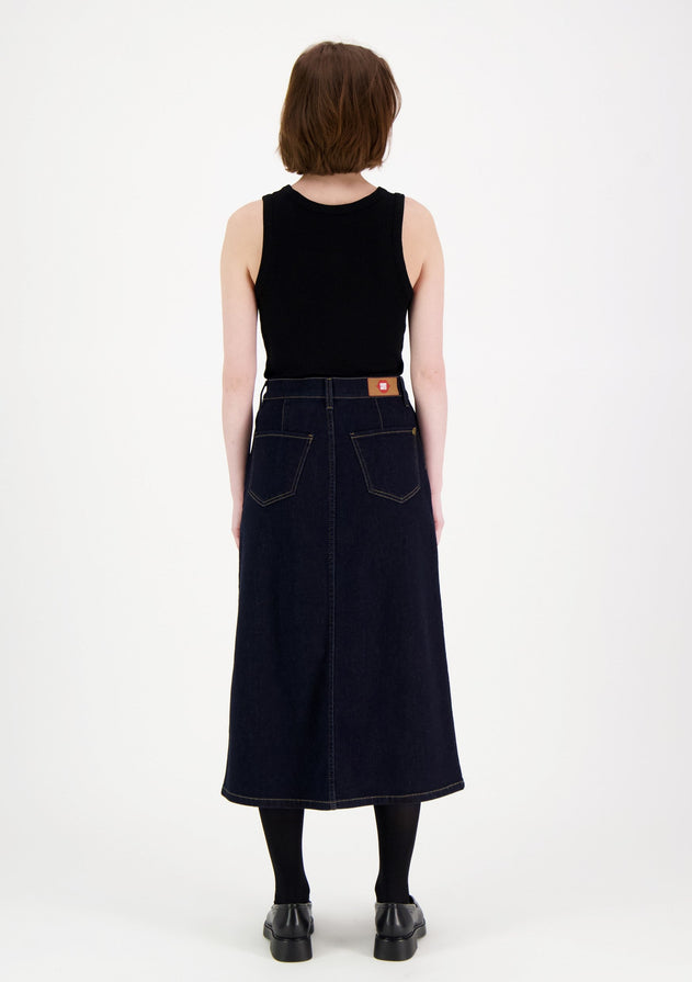 Elle Denim Skirt Dark Blue