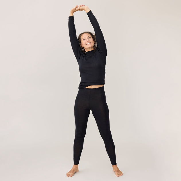 Women's Timmi Long Sleeve Merino Silk Shirt Black