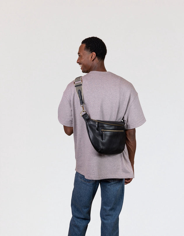 Drew Bum Bag Maxi Black Soft Grain Leather