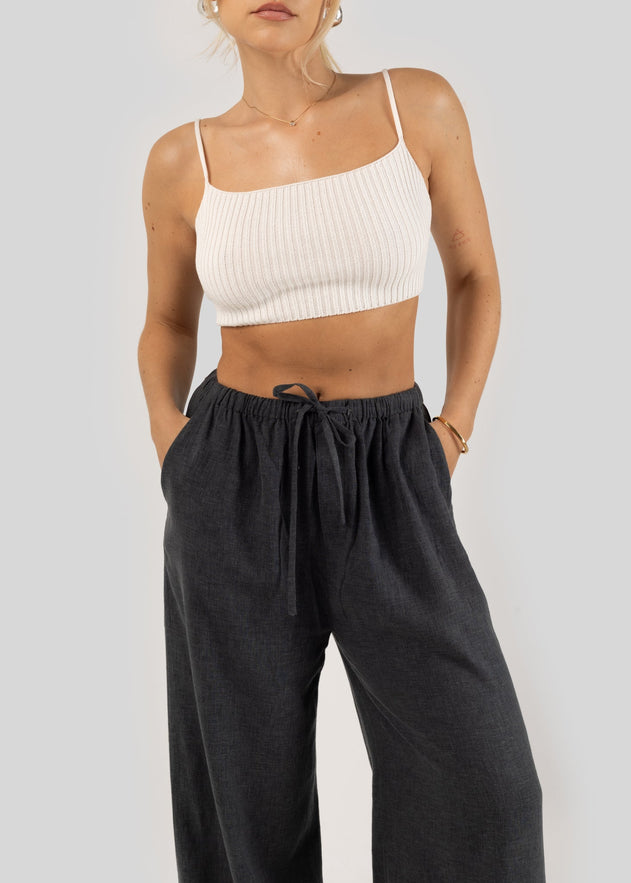 Aruba Backless Top Cream White