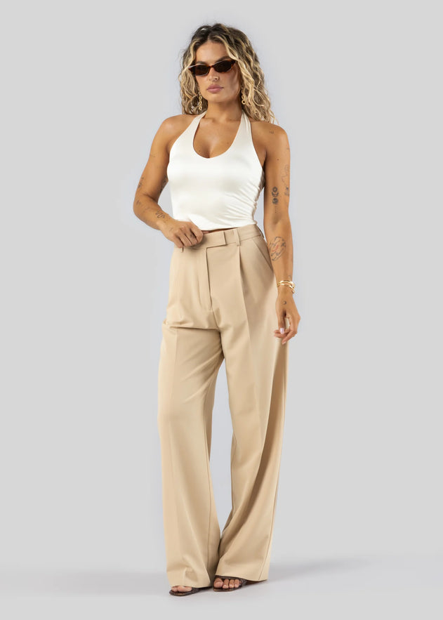 Jagger Getailleerde Broek Beige