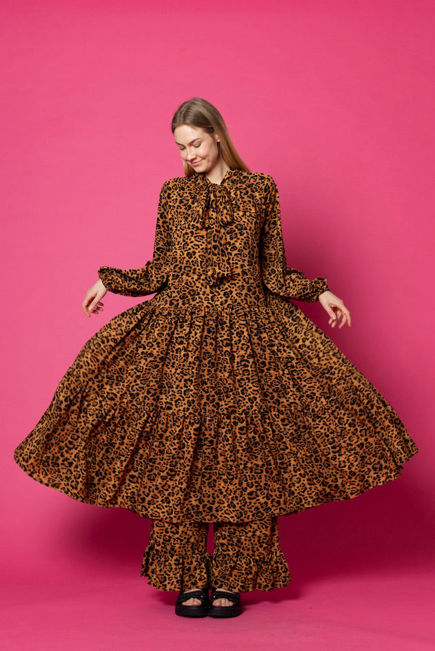 Long Flowy Dress Leopard