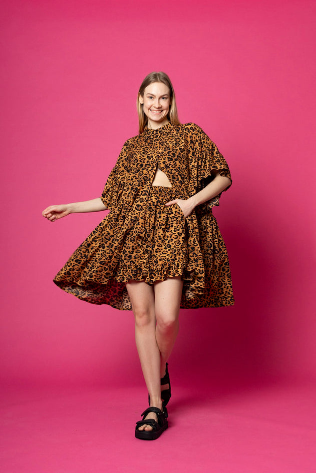 Frill Shorts Leopard