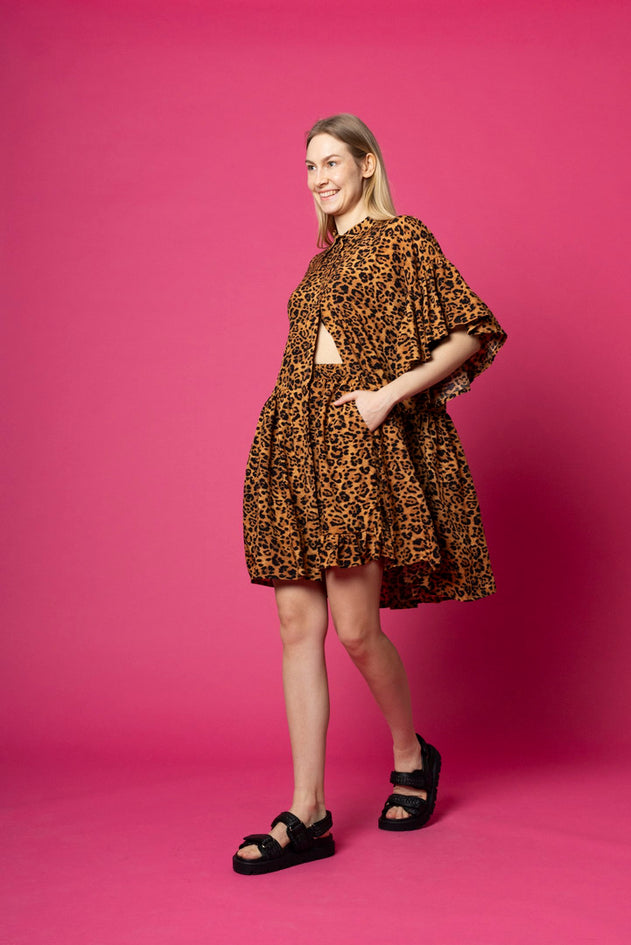 Frill Shorts Leopard