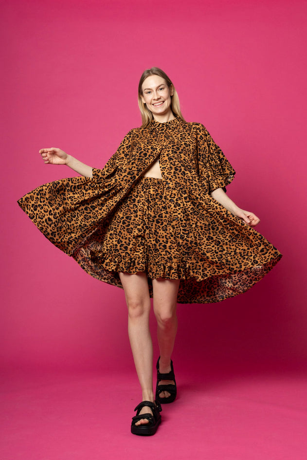 Frill Shorts Leopard
