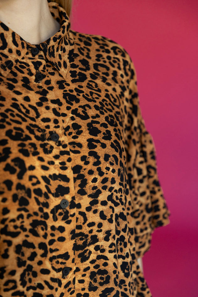 Long Flirty Dress Leopard