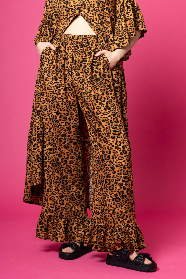 Frill Pants Leopard