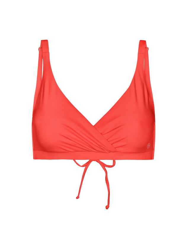Istana Draped Bikini Top Heat