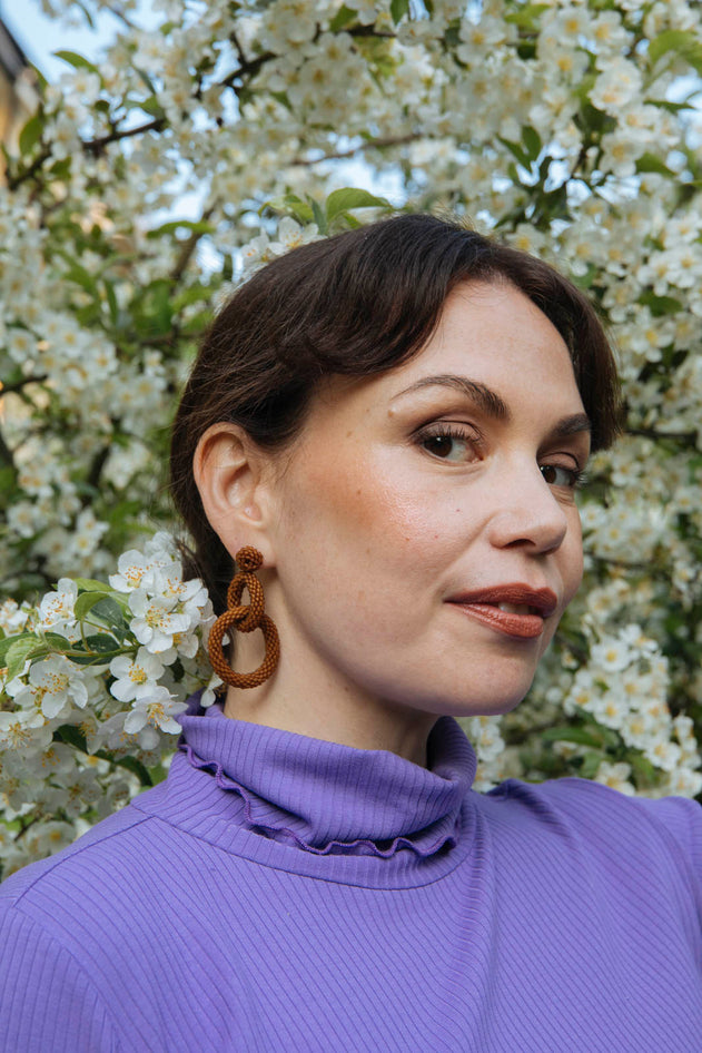 Rib Rollneck Vivid Lavender