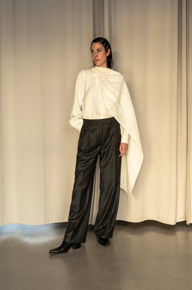Dnipro Witte Lange Das Blouse