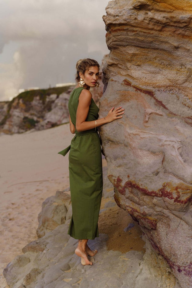 Maya Dress Chive - IVALO.COM