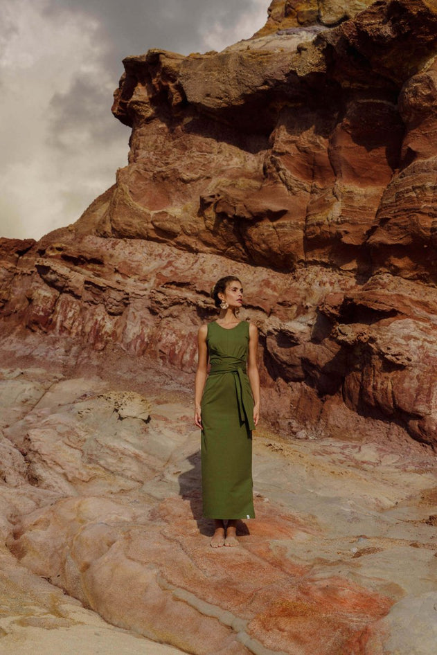 Maya Dress Chive - IVALO.COM