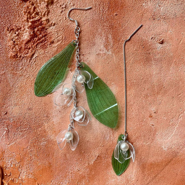 Lily Of The Valley Mismatched Earrings